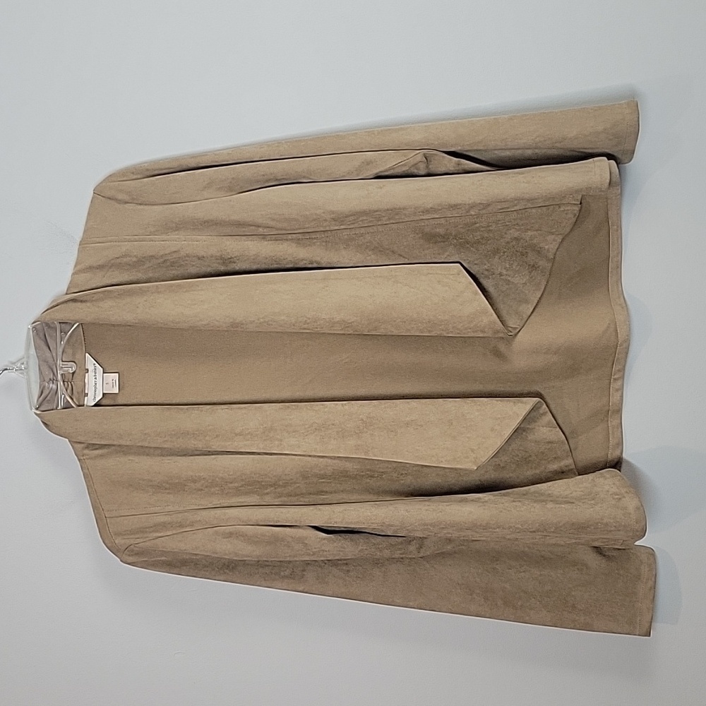 Christopher & Banks faux suede cardigan size small Cream Beige